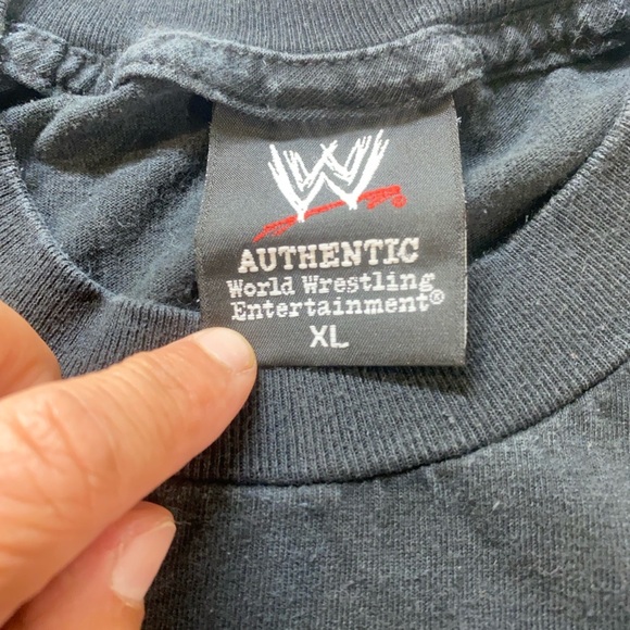 Very Rare Vintage WWE Bret Hart T-Shirt Skull Wings Graphic Black Authentic Wear - Picture 7 of 8